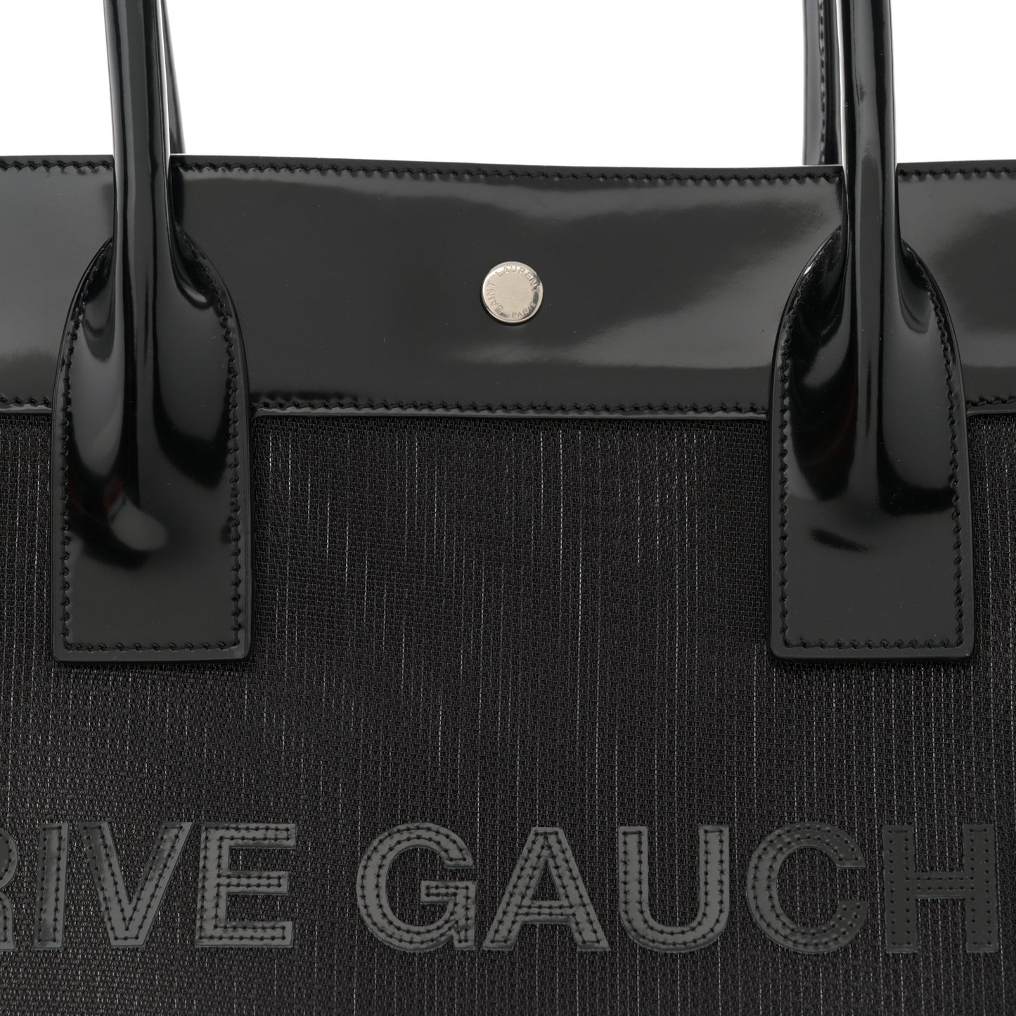 Mesh Patent Rive Gauche Tote Black