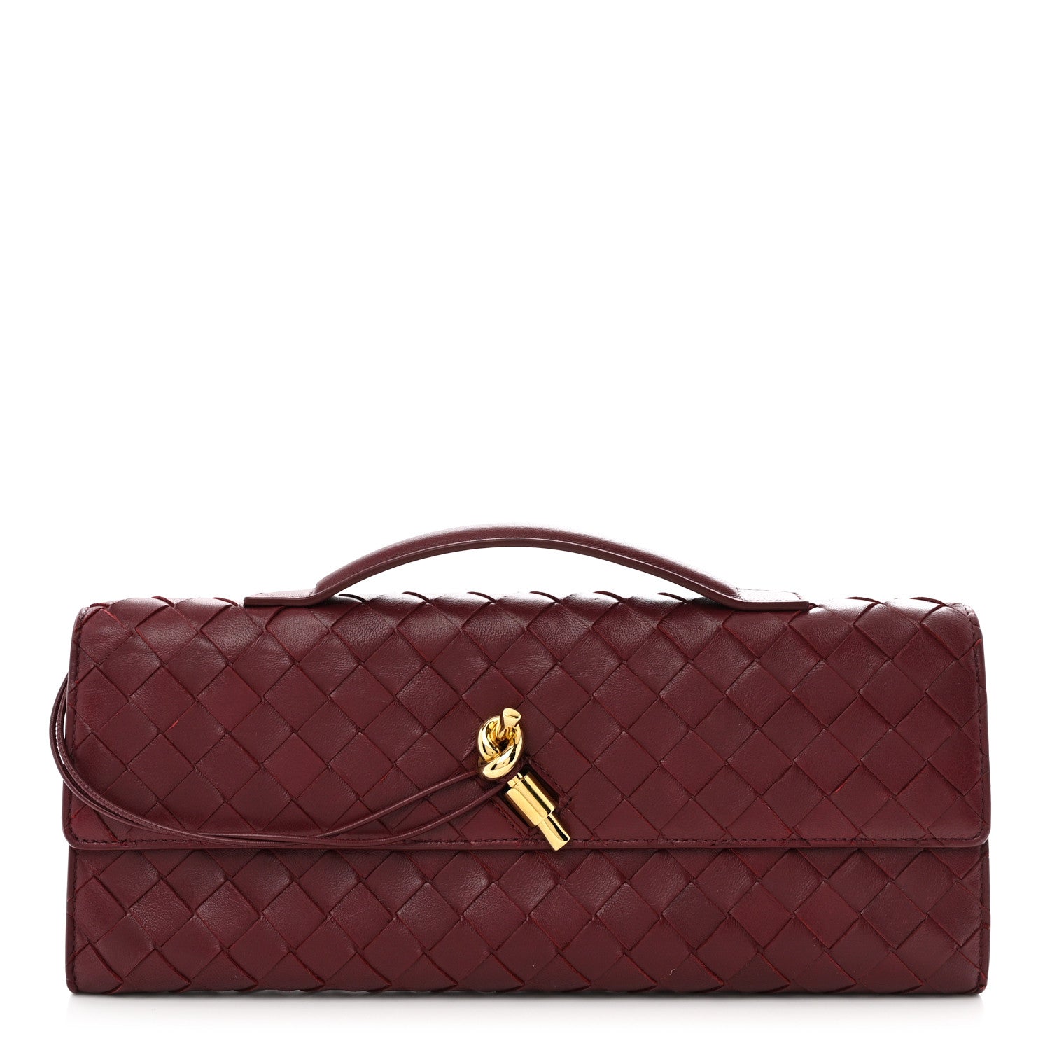 Bottega Veneta Nappa Intrecciato Long Andiamo Top Handle Clutch Barolo 1752115 – FASHIONPH