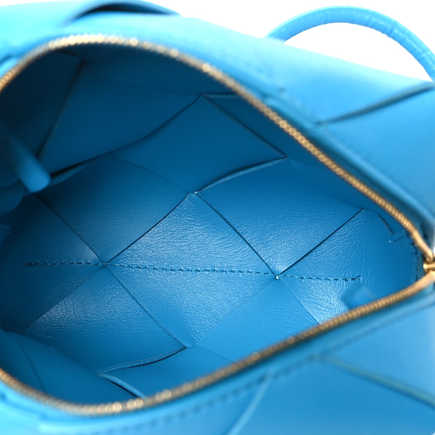 Lambskin Maxi Intrecciato Mini Cassette Camera Bag Pool