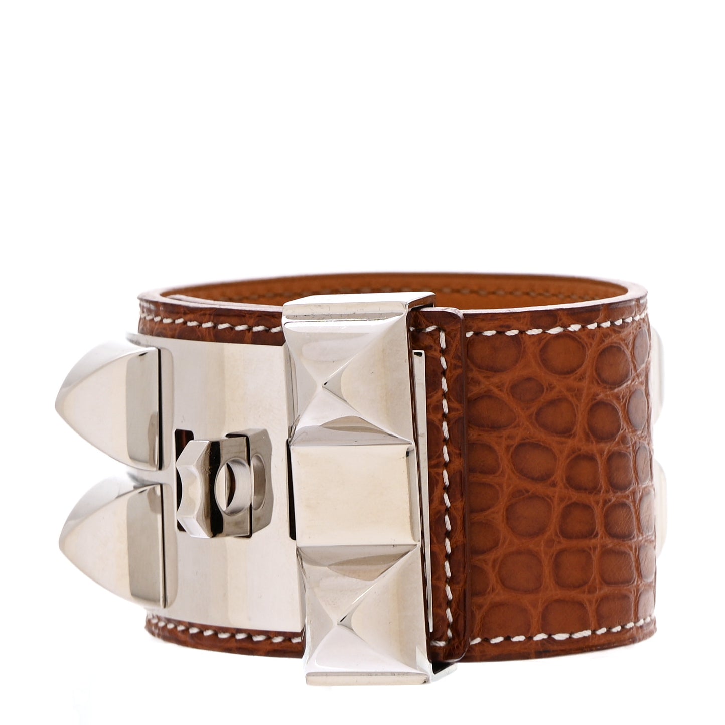 Shiny Alligator Collier De Chien CDC Bracelet S Fauve