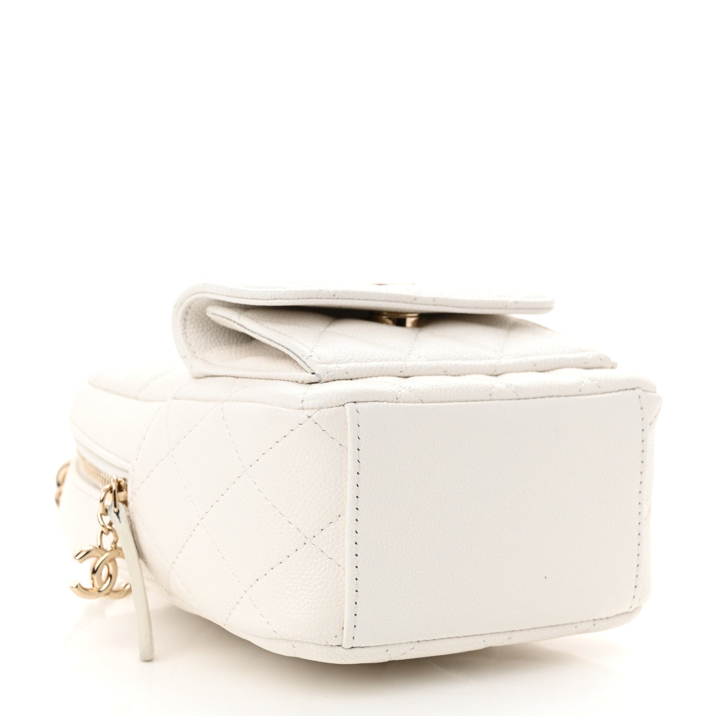 Caviar Quilted CC Mini Classic Backpack White