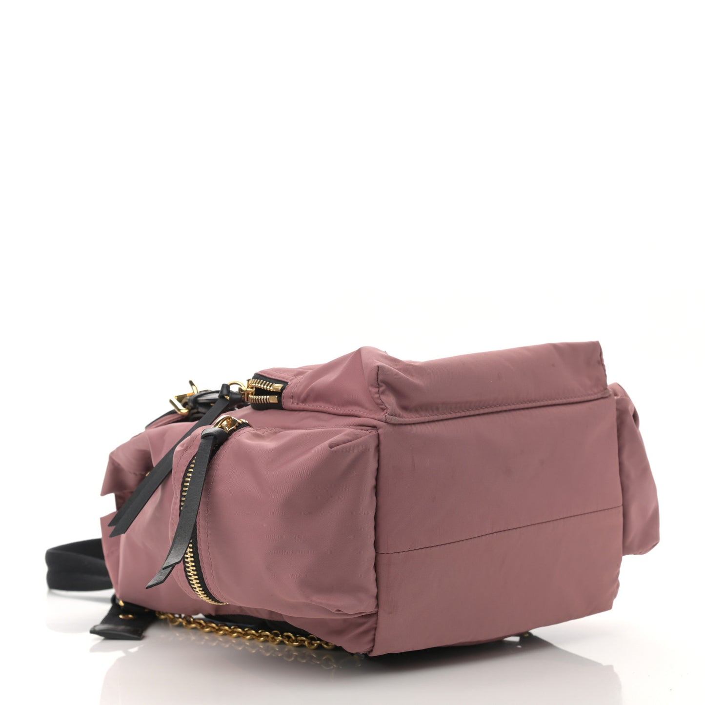 Nylon Medium Rucksack Backpack Mauve Pink