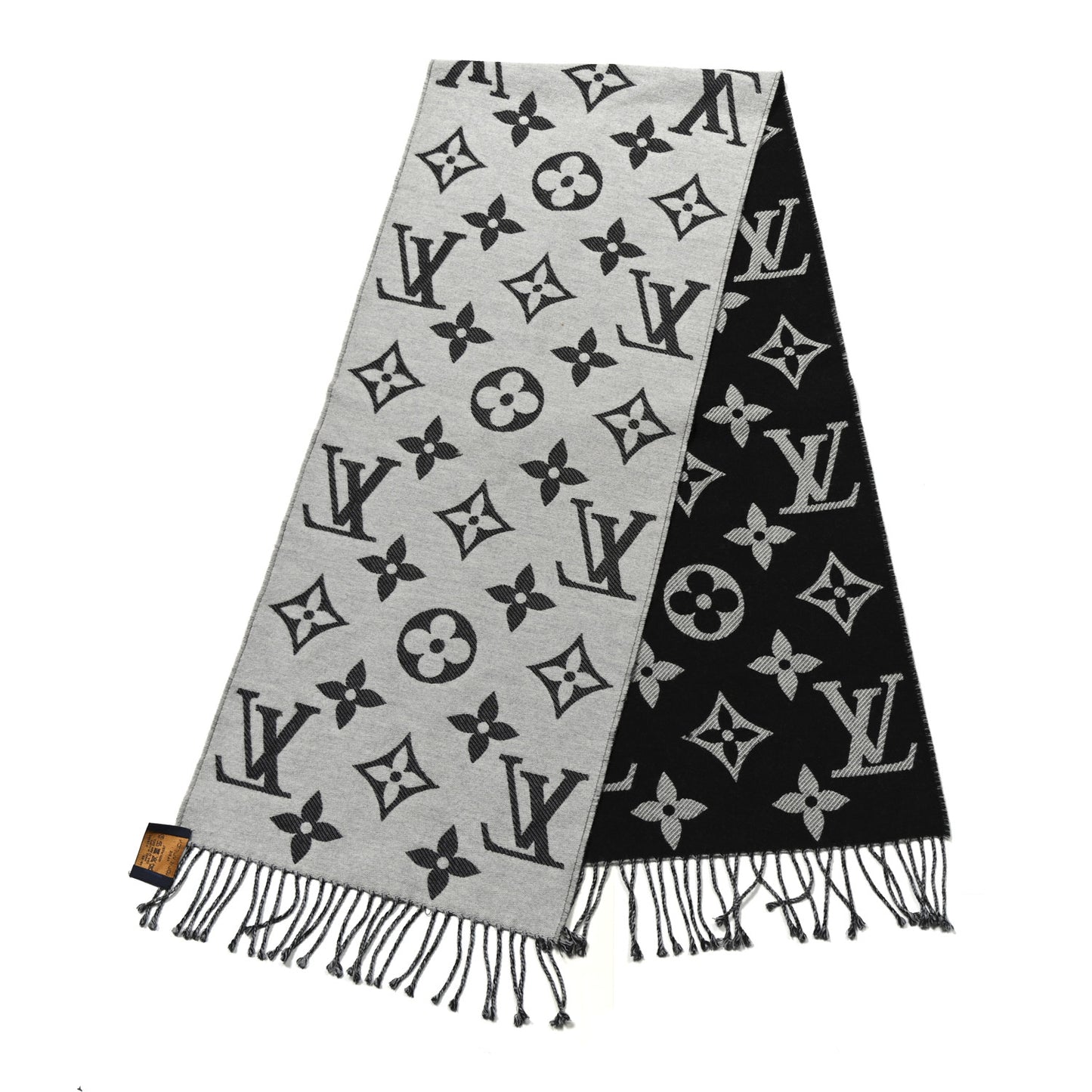 Wool Simply LV Scarf Black