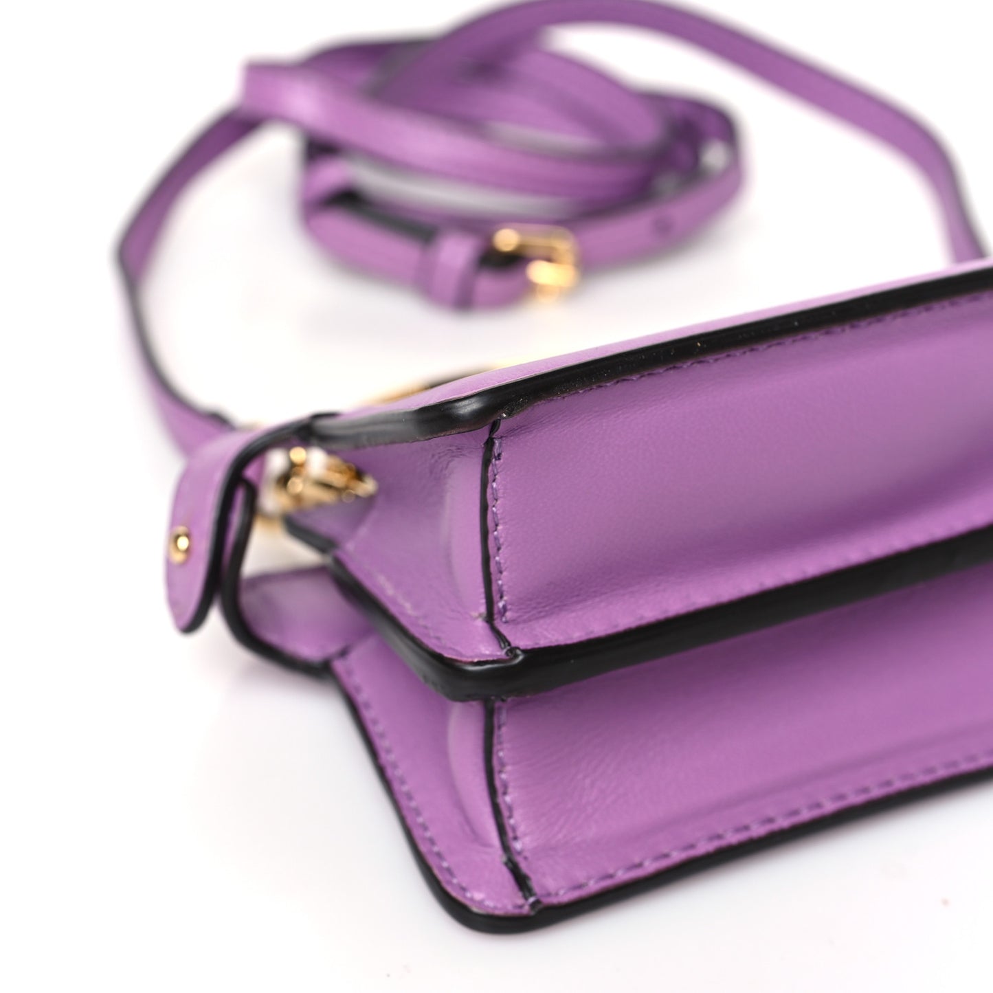 Shiny Nappa Nano Peekaboo Maxi Handle Satchel Agapanto