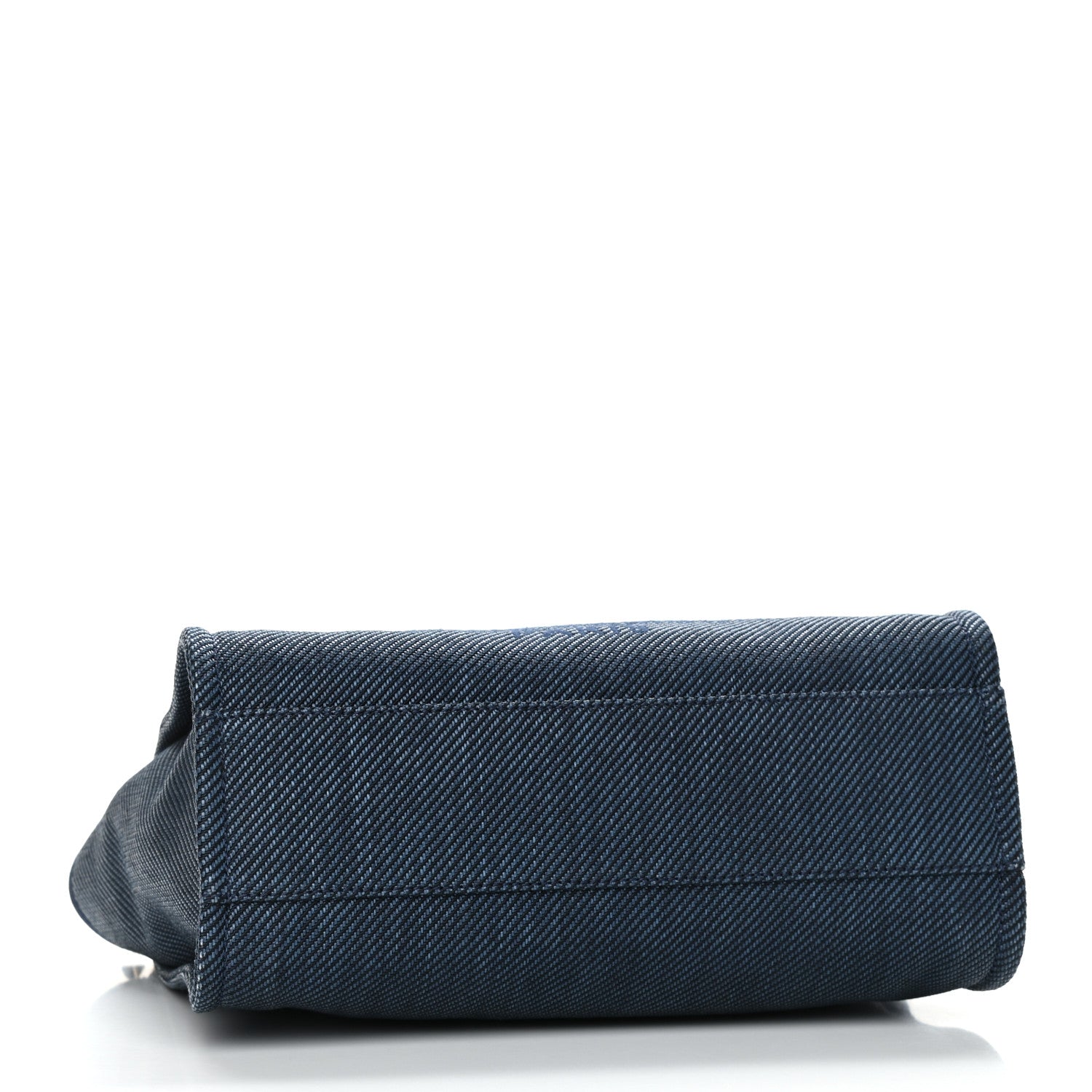 Chanel Mixed Fibers Striped Small Deauville Tote Navy Blue 4 of 12