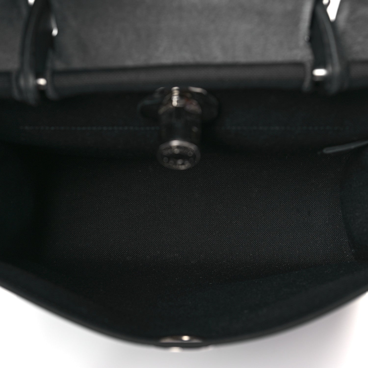 Hermes Military Toile Vache Hunter Herbag Zip PM 31 Black 5 of 8