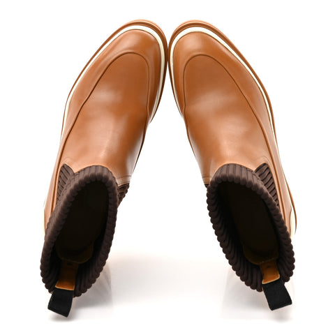 Veau Toile Technique Vadrouille Chelsea Boots 36 36 Terre De Sienne
