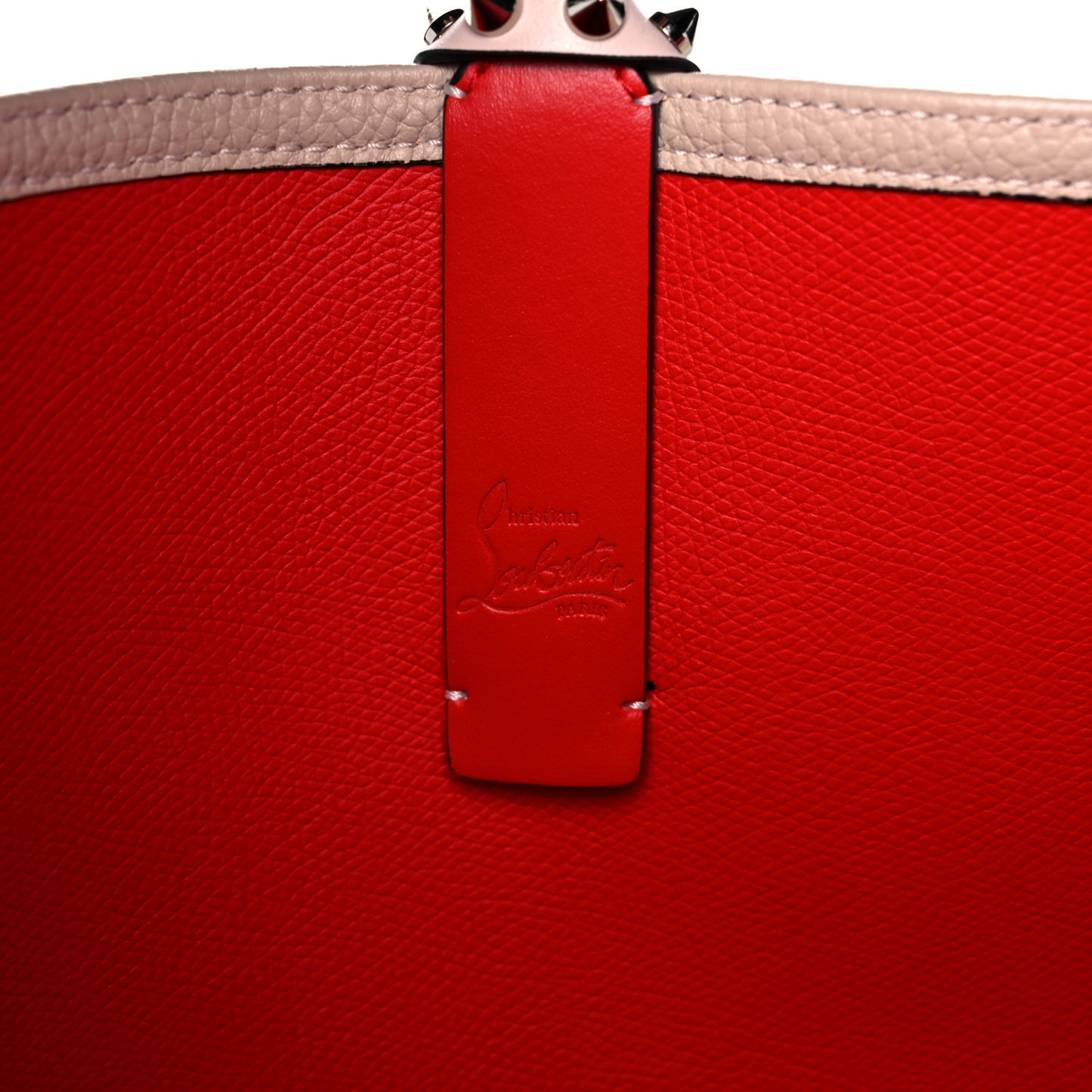 Calfskin Spikes East West Cabata Tote Ballerina