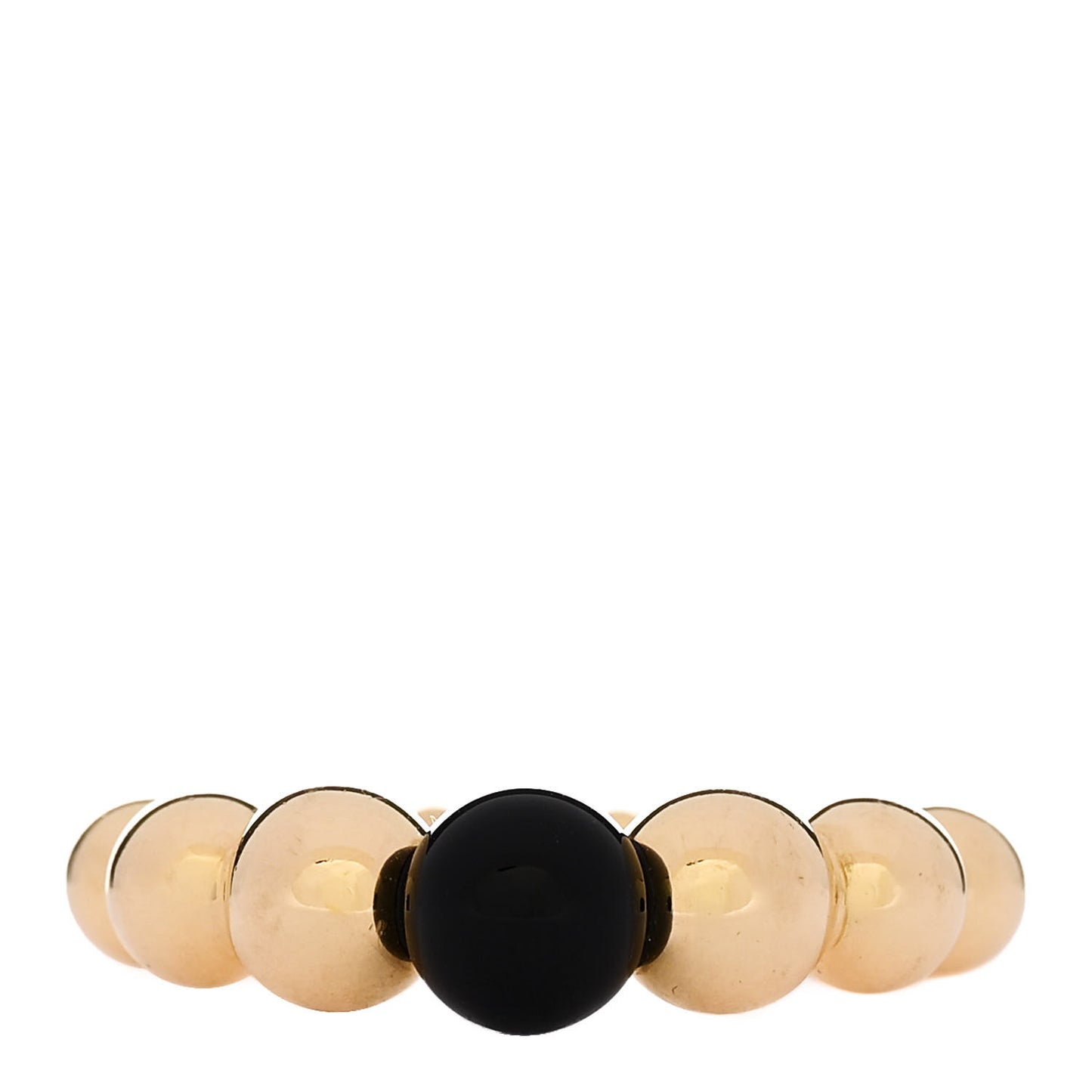 18K Yellow Gold Onyx Perlee Couleurs Variation Ring 52 6