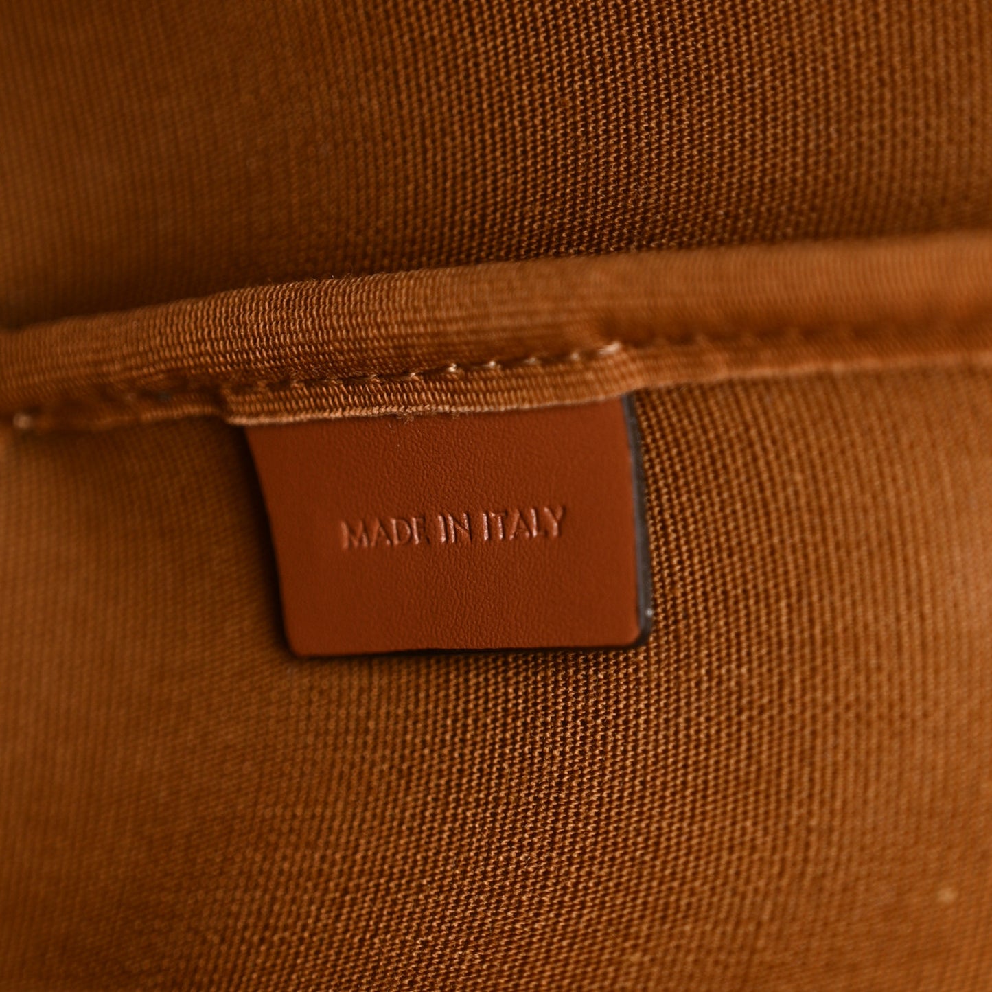 Triomphe Canvas Calfskin Small Cabas Bag Tan