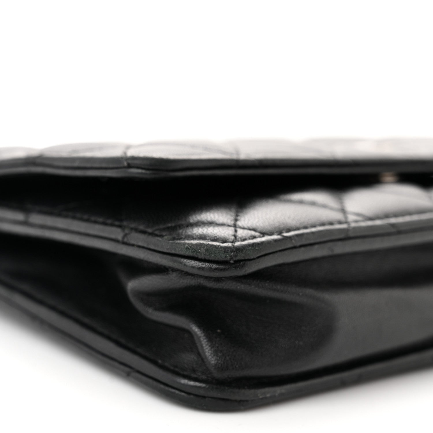 Chanel Lambskin Quilted Wallet On Chain WOC Black 10 of 12