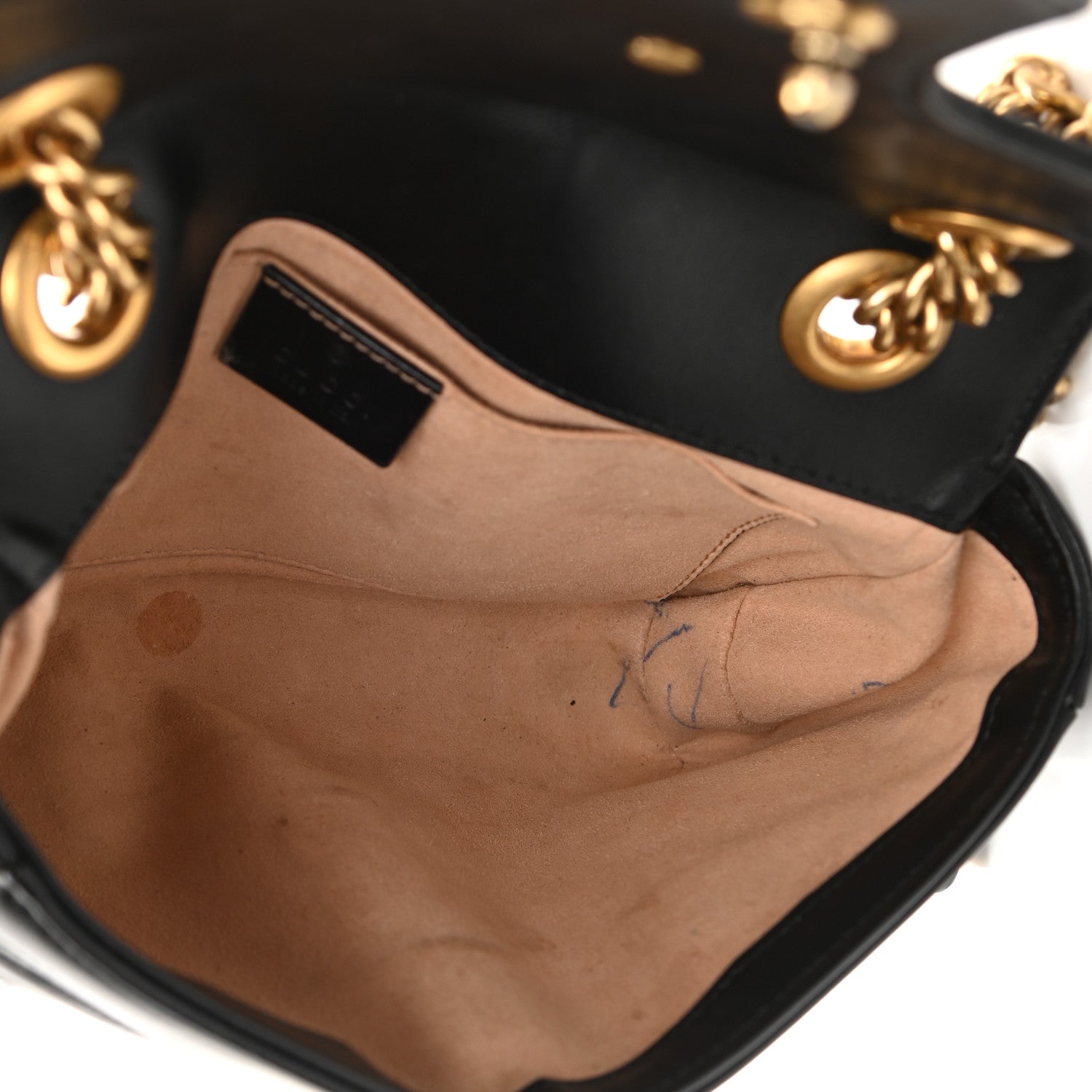 Gucci Calfskin Matelasse Mini GG Marmont Shoulder Bag Black 5 of 15