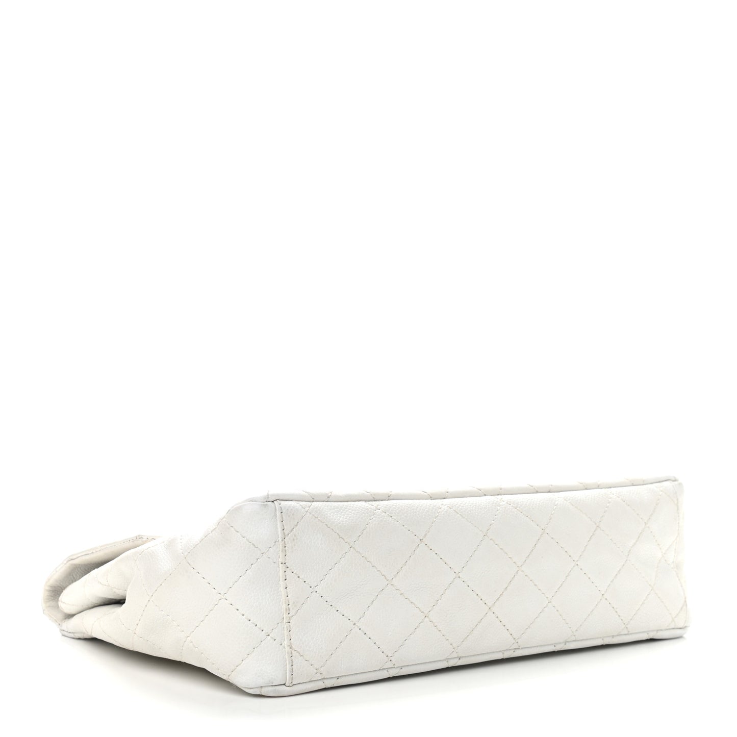 Caviar Quilted Maxi Single Flap White