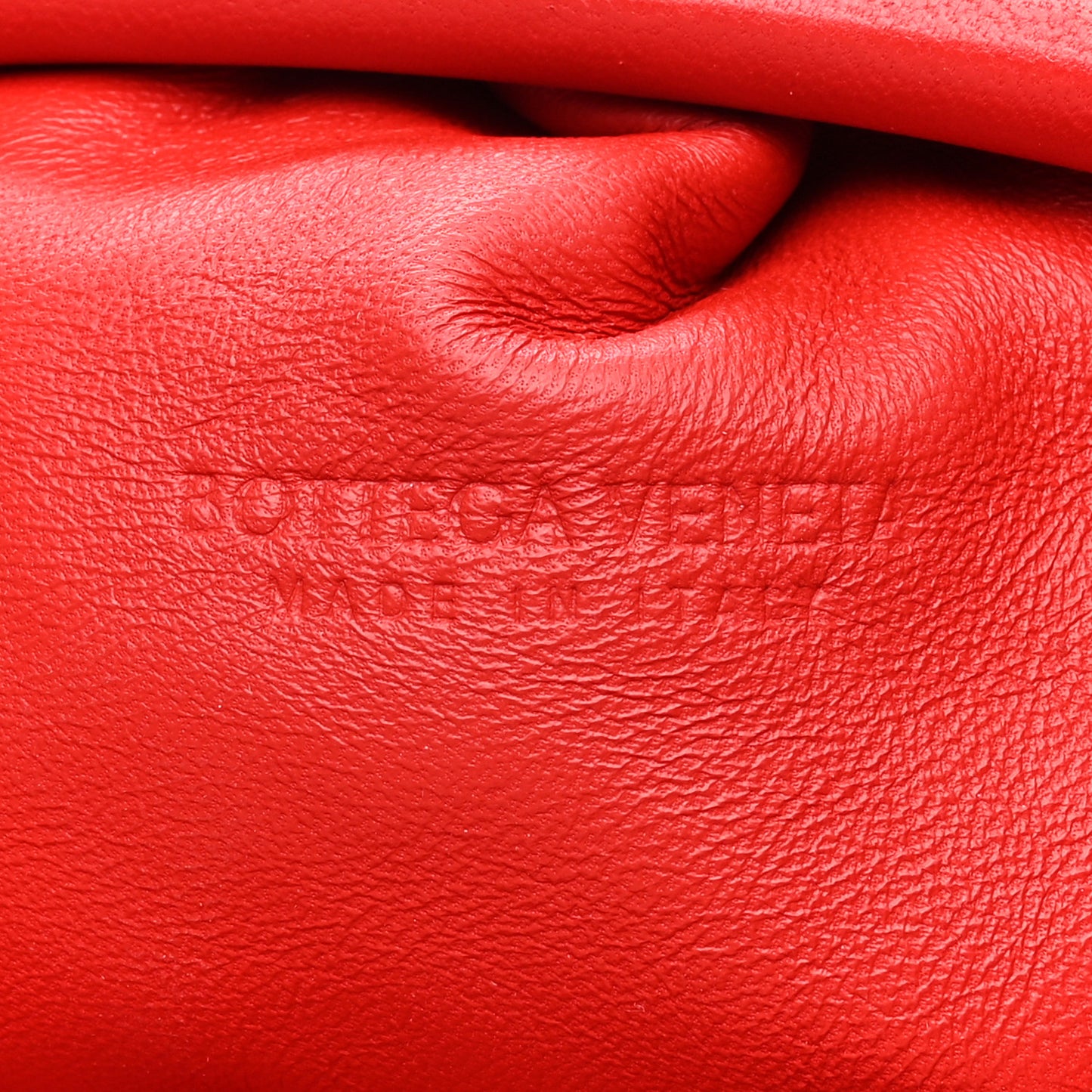 Nappa Maxi Intrecciato The Pouch Oversized Clutch Bright Red