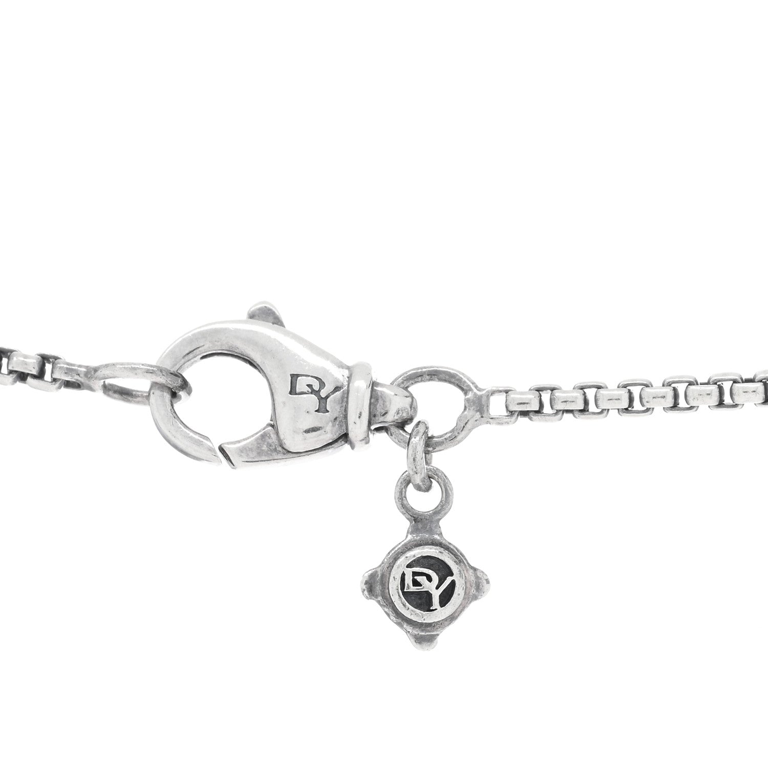 David Yurman Sterling Silver Diamond Blue Topaz 7mm Petite Albion Pendant Necklace 4 of 4