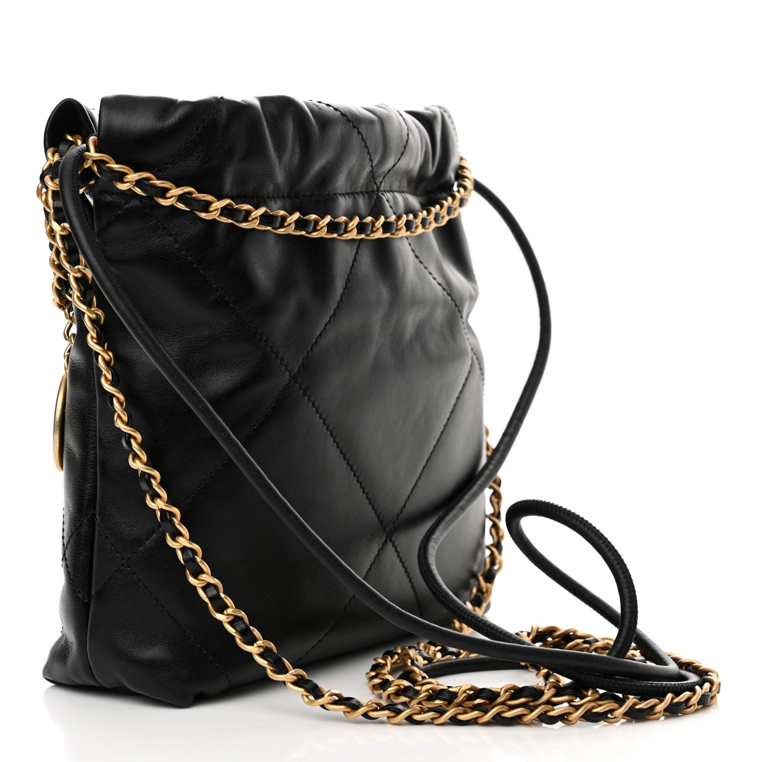 Chanel Shiny Calfskin Quilted Mini Chanel 22 Black 3 of 11