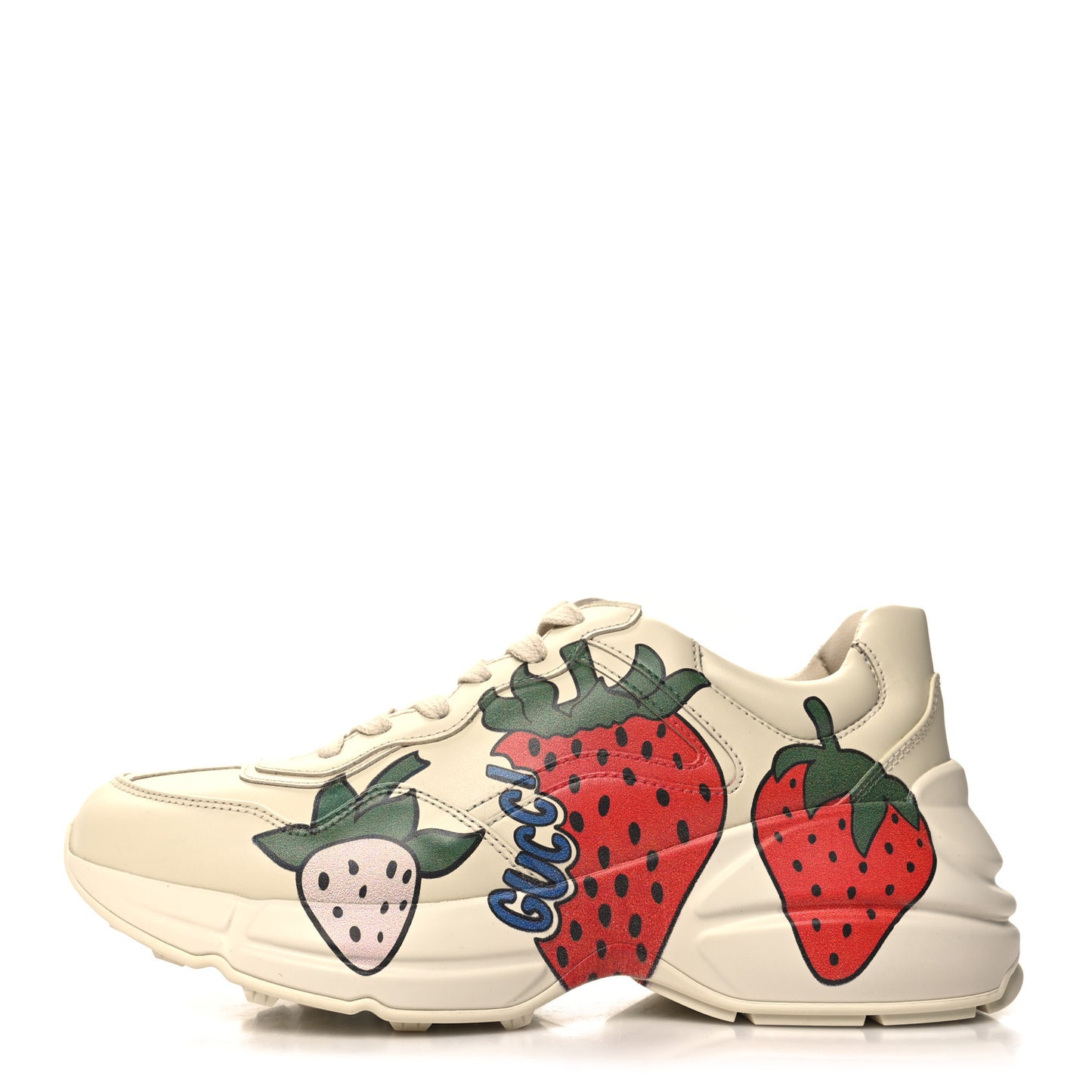Apollo Calfskin Strawberry Womens Rhyton Sneakers 37 Ivory