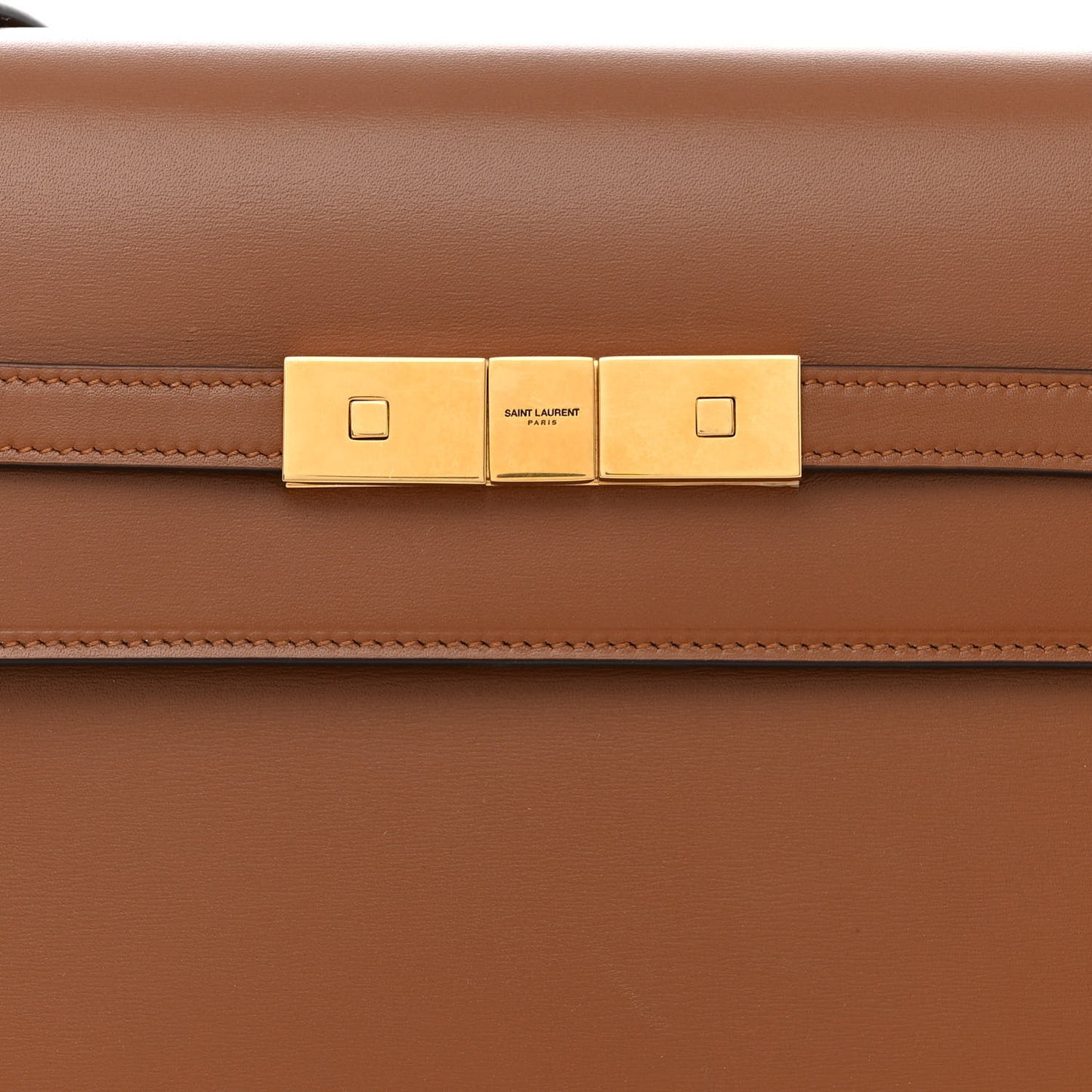 Smooth Calfskin Small Manhattan Shoulder Bag Cognac