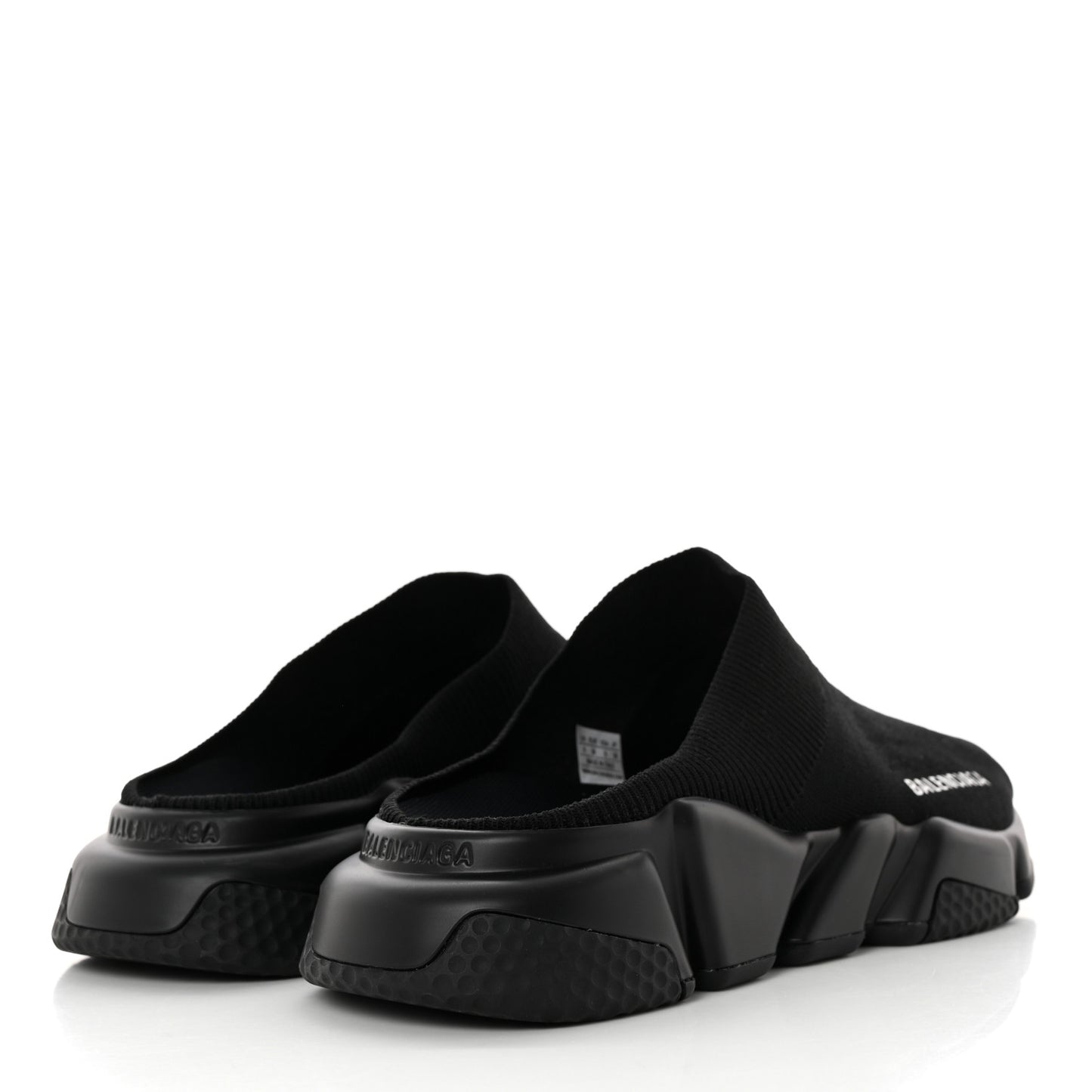 Neoprene Knit Womens Speed Sneakers Mules 39 Black