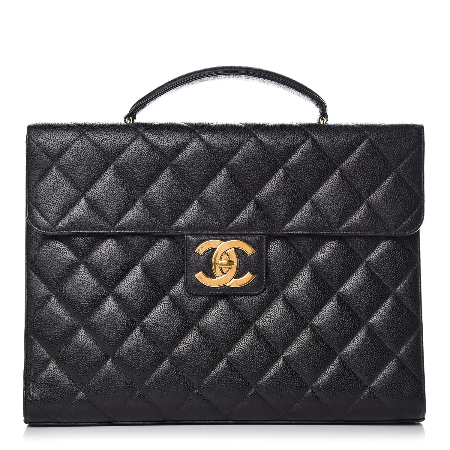 Chanel Caviar Quilted Briefcase Laptop Bag Black 381363 – FASHIONPHILE