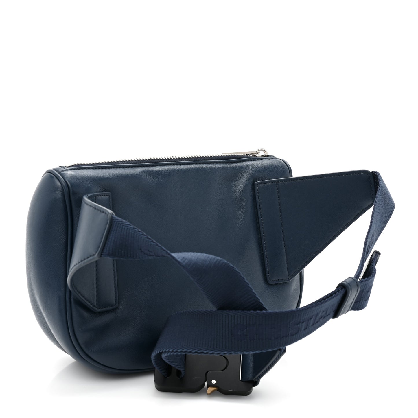 Galaxy Calfskin Oblique World Tour Saddle Belt Bag Navy Blue