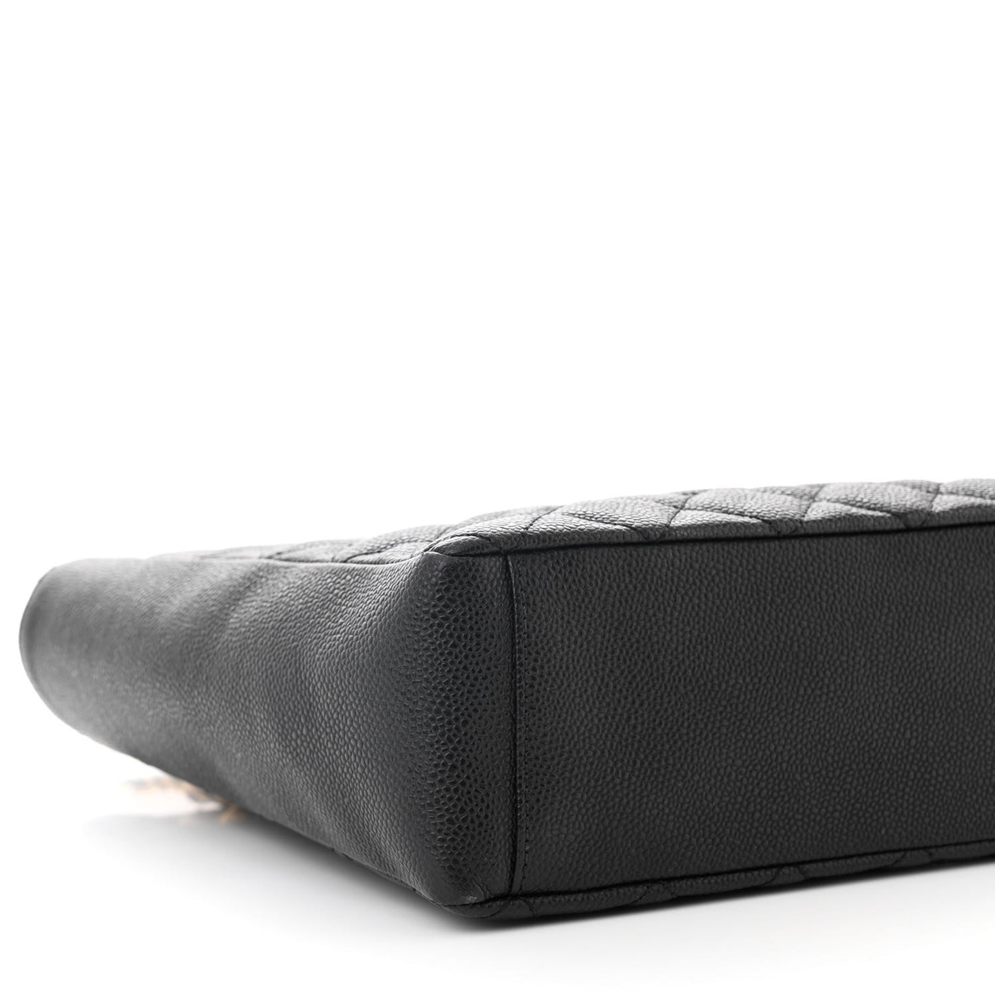 Caviar Quilted Petit Shopping Tote PST Black