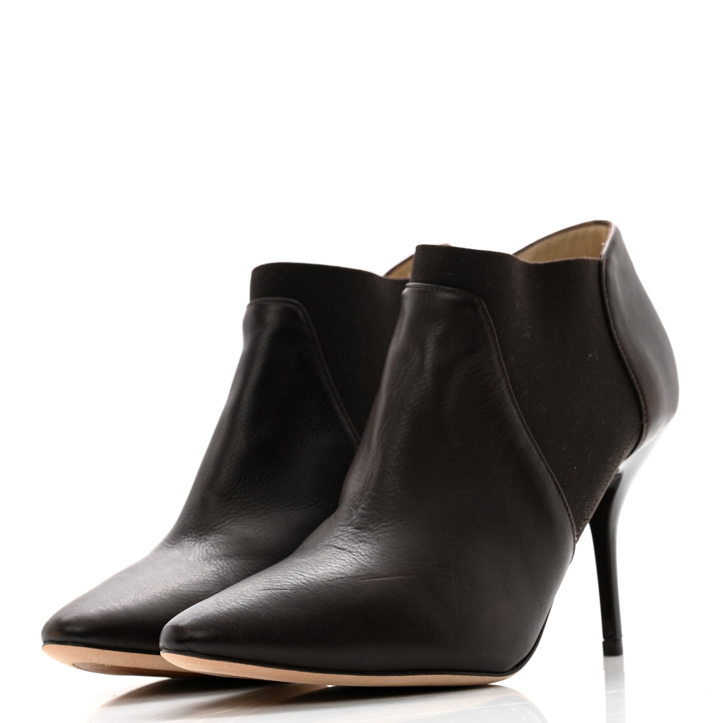 Calfskin Ankle Boots 37.5 Brown