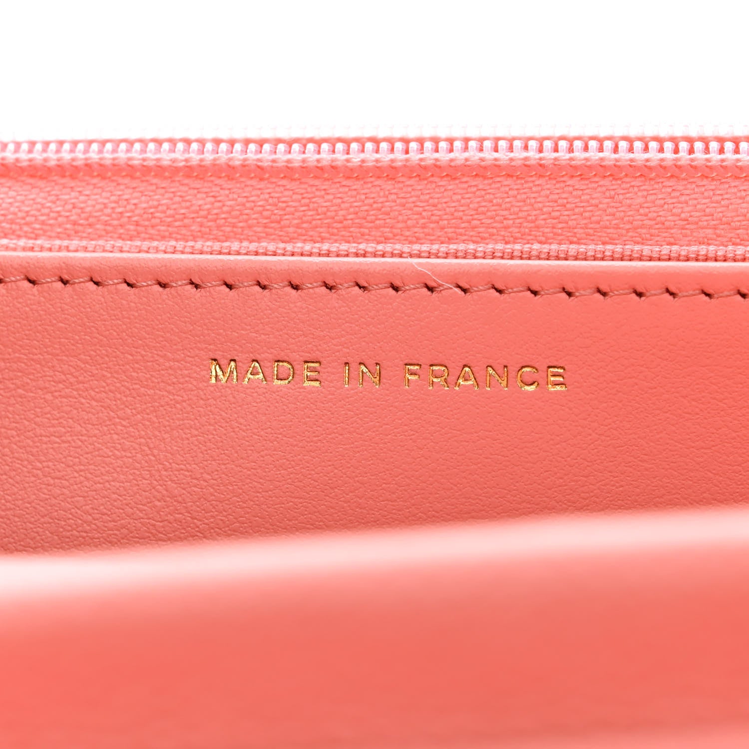 Chanel Caviar Quilted Wallet on Chain WOC Coral Pink 7 of 12