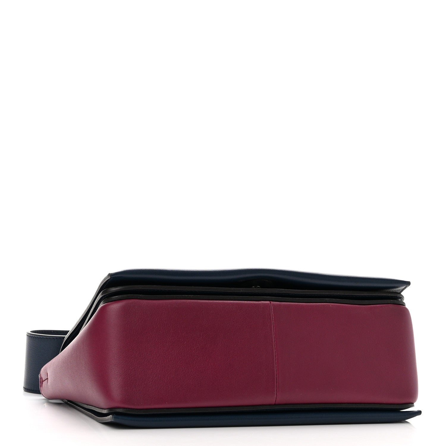 Celine Shiny Smooth Calfskin Medium Frame Shoulder Bag Steel Blue Plum 4 of 10