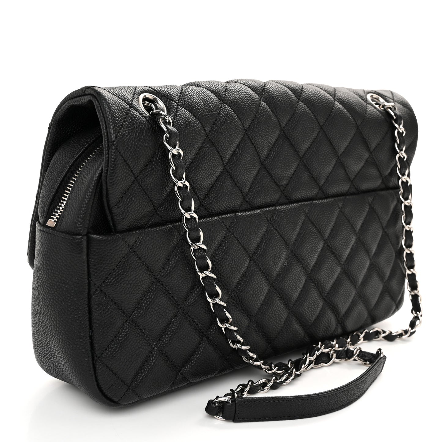 Caviar Quilted Jumbo Easy Flap Black