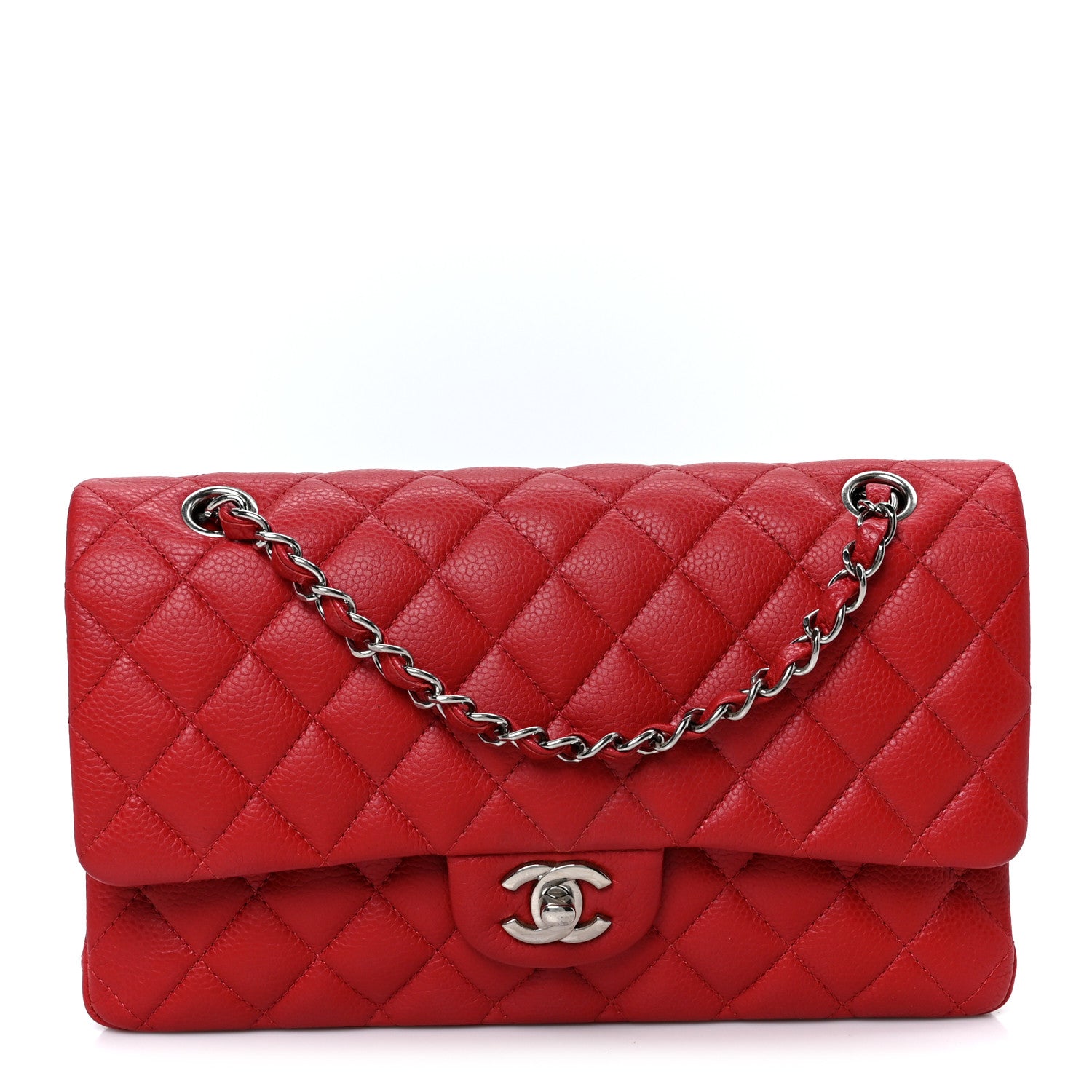 Chanel Caviar Quilted Medium Double Flap Red 1887466 – FASHIONPHILE