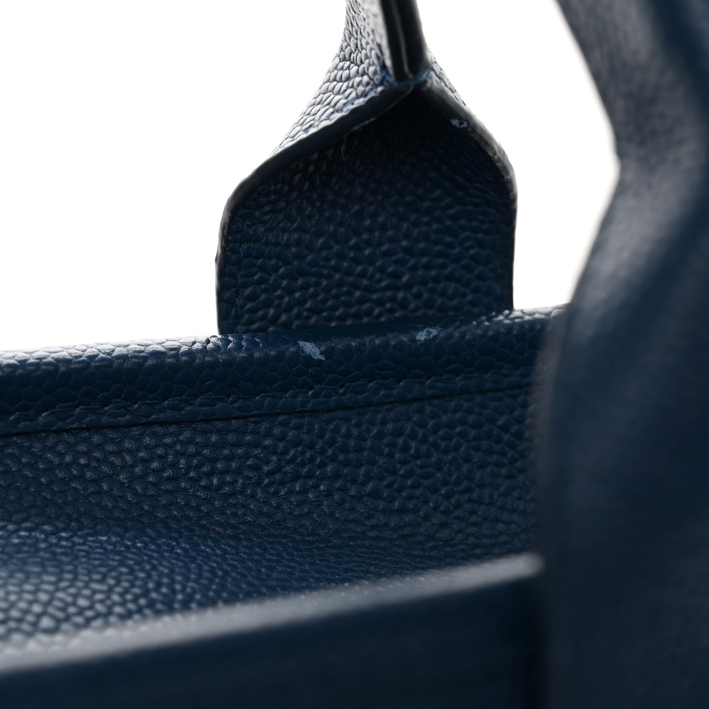 Caviar Quilted Small Deauville Bowling Bag Blue