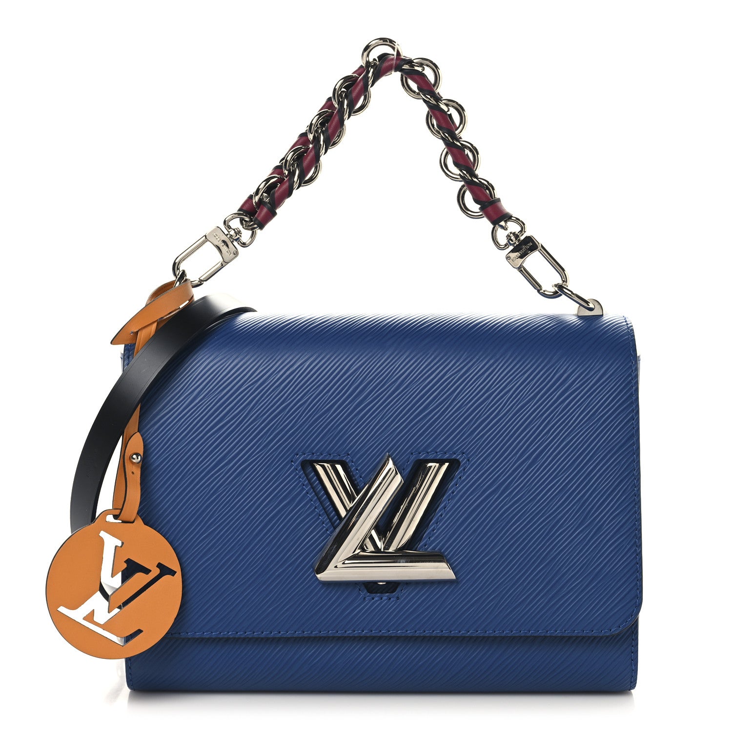 Louis Vuitton Epi Twist Braided Strap Shoulder Bag MM Bleu Roi