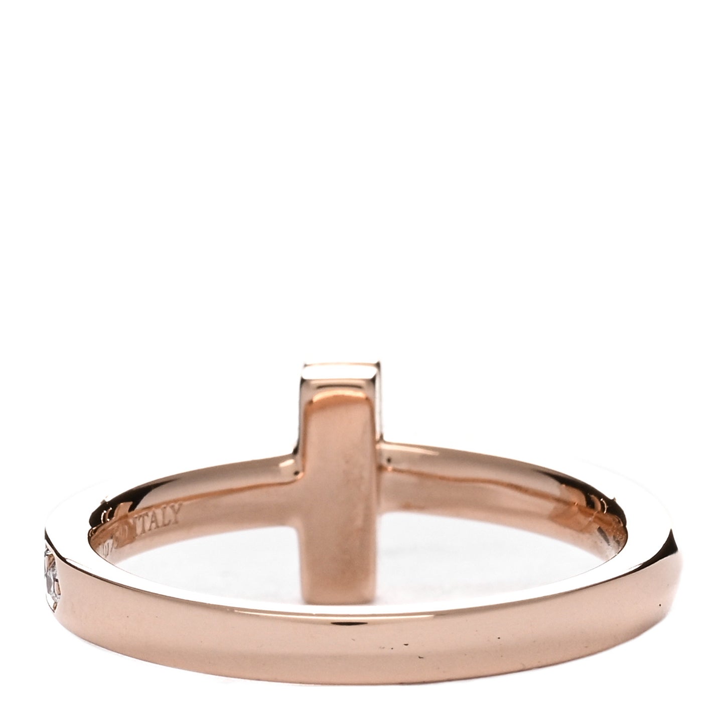 18K Rose Gold Diamond 2.5mm T T1 Ring 48 4.5