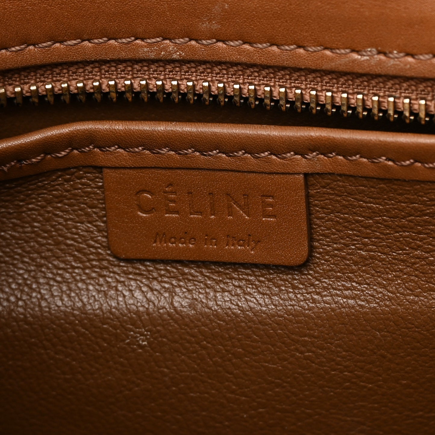 Smooth Calfskin Nano Tri-Color Luggage Brown