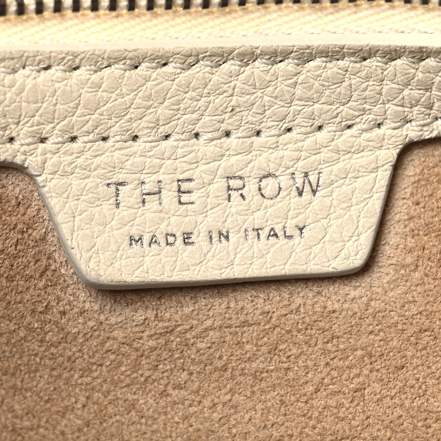 Grained Calfskin Medium Everyday Shoulder Bag Ivory