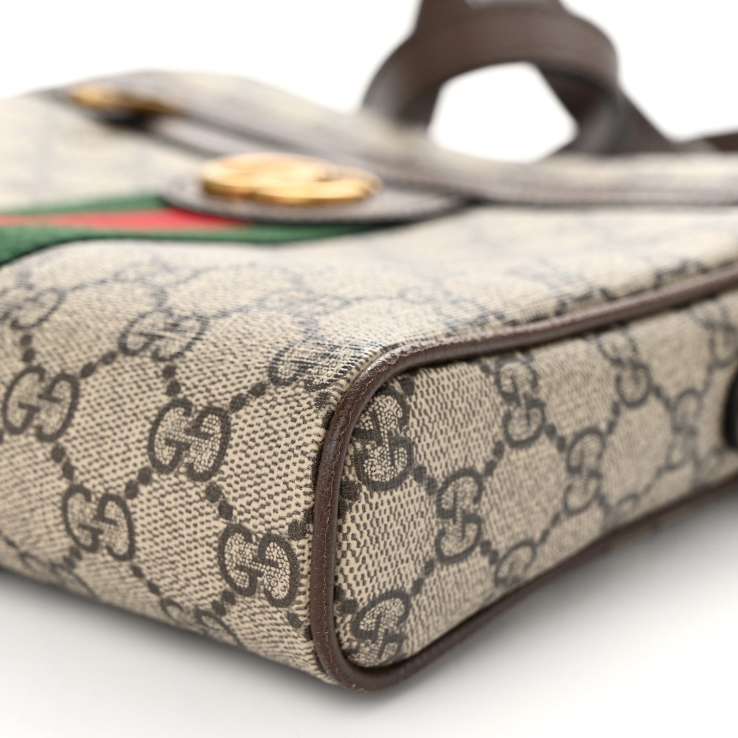 GG Supreme Monogram Web Small Ophidia Messenger Bag Brown
