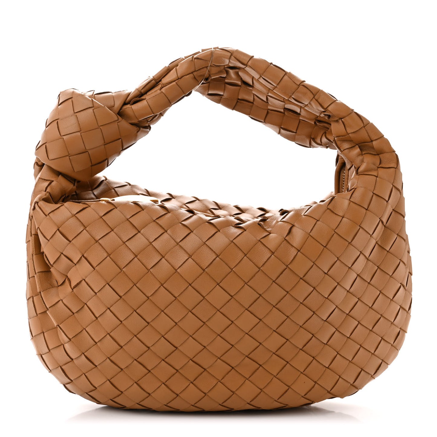 Nappa Intrecciato Teen Jodie Hobo Caramel
