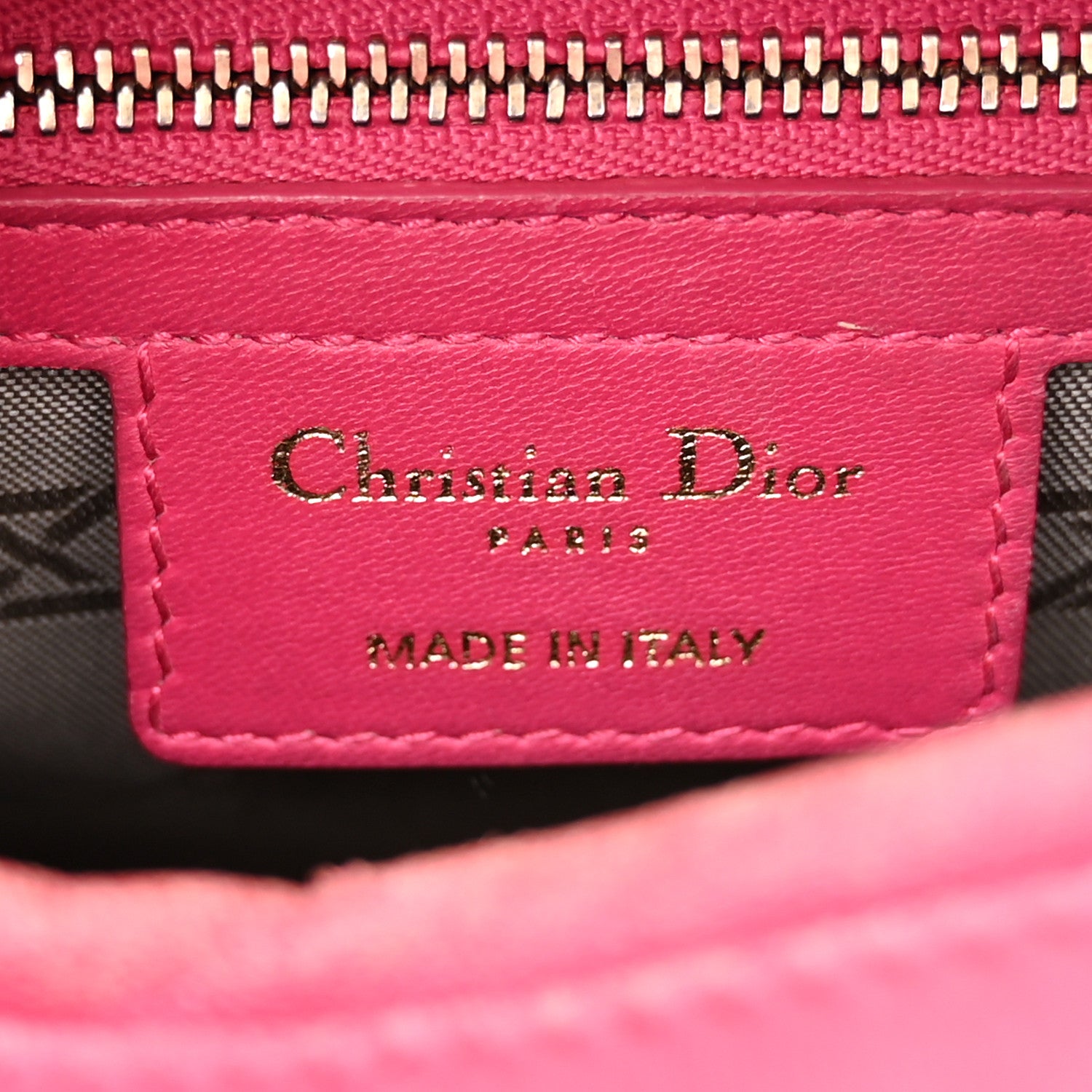 Christian Dior Lambskin Cannage Medium Lady Dior Fuchsia 6 of 13