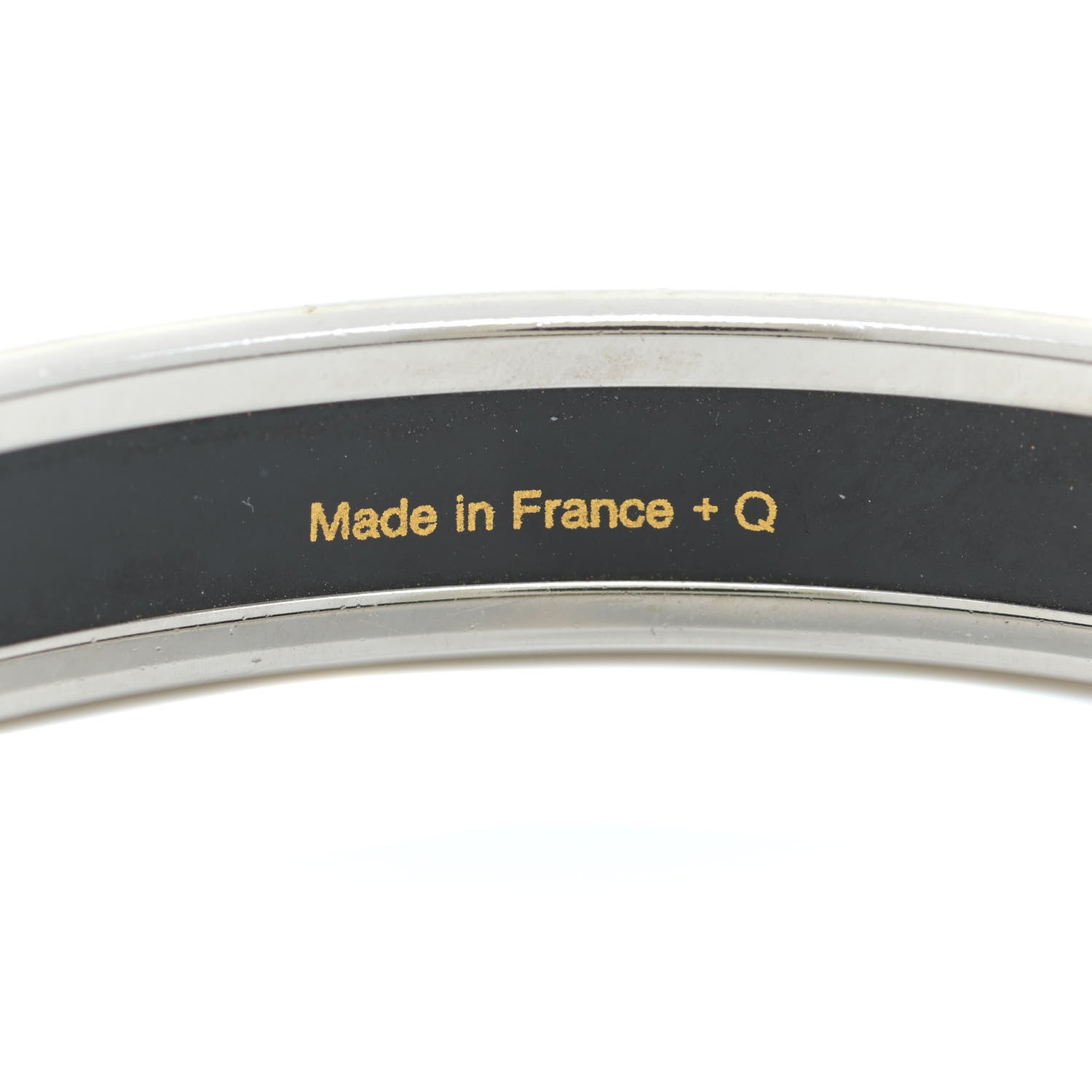 Hermes Enamel Printed Narrow Caleche Bracelet 70 White 9 of 9