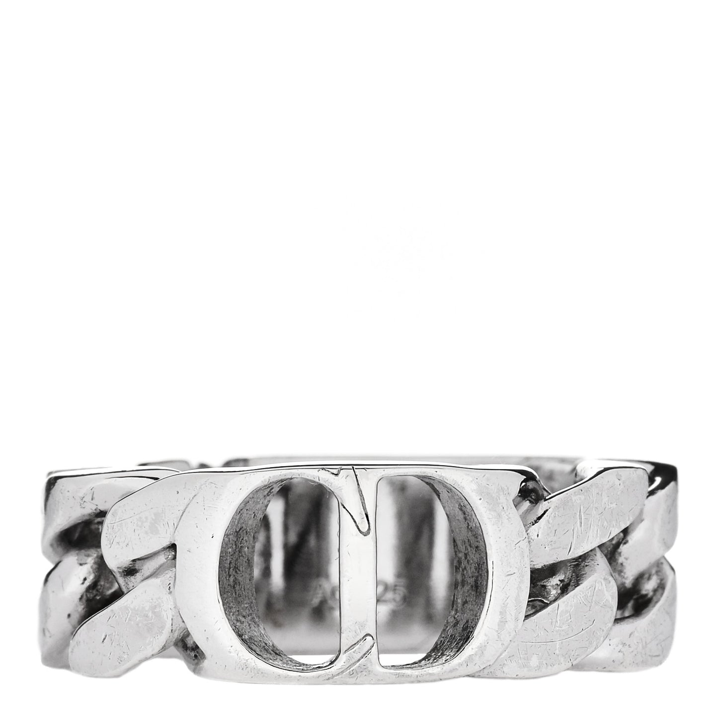 Sterling Silver CD Icon Chain Link Ring 60 9.25