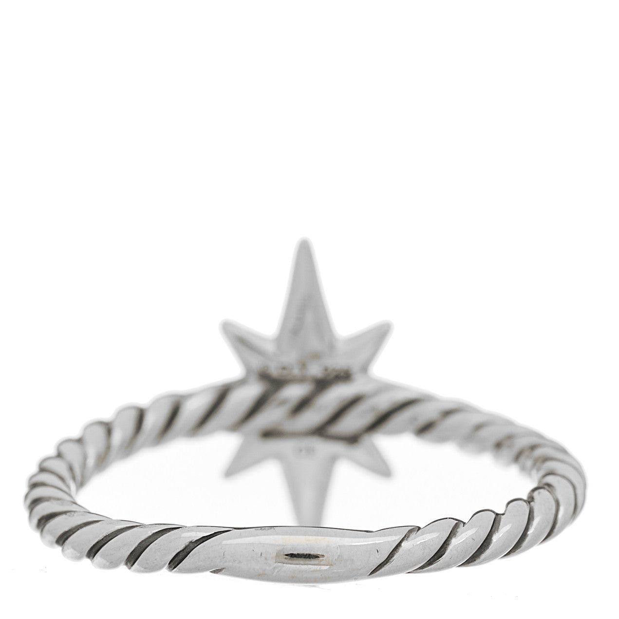 Sterling Silver Diamond Cable Collectibles North Star Stack Ring 49 4.75