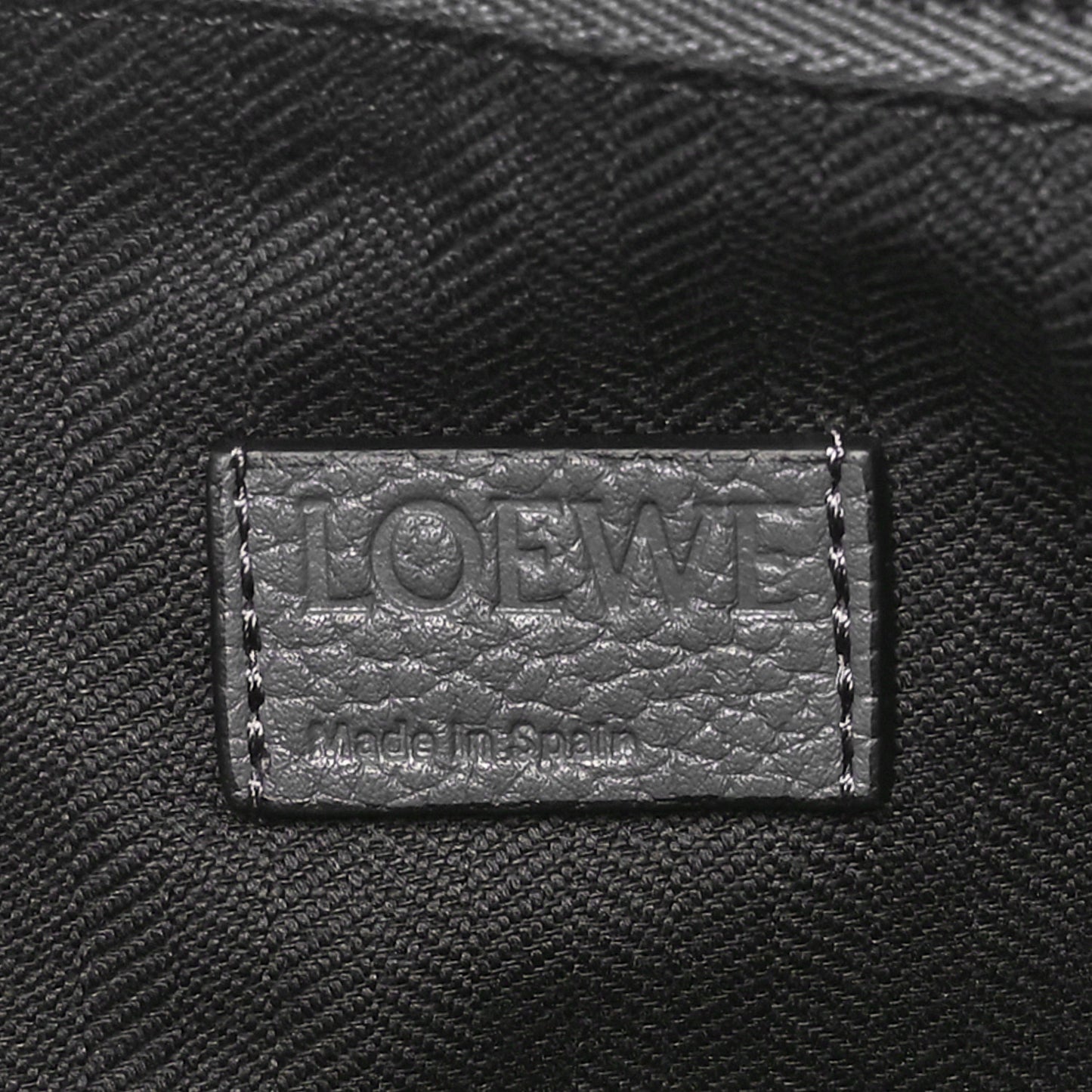 Calfskin Large Puzzle Edge Bag Dark Grey