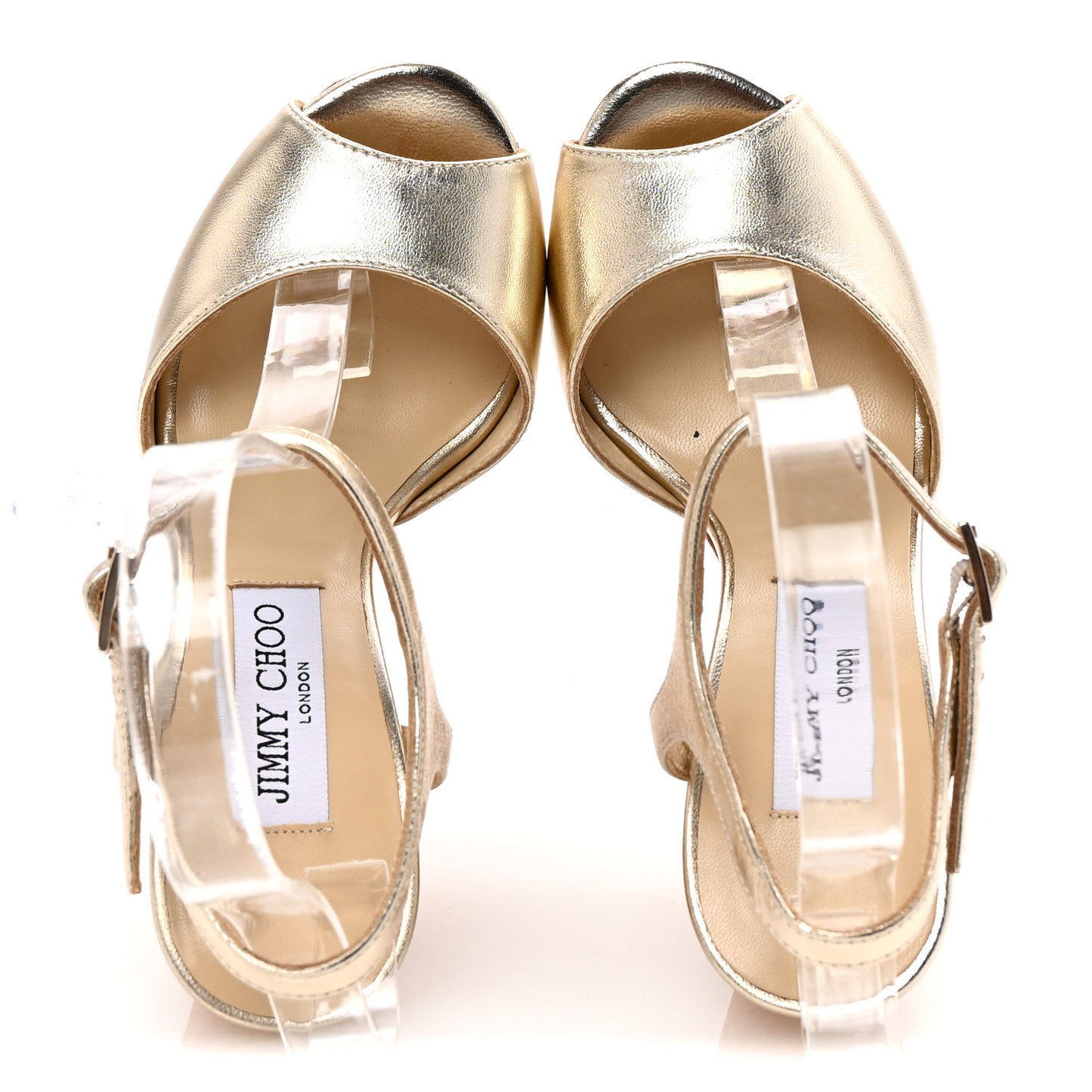 Metallic Nappa Cork Perla 120 Wedge Sandals 35 Champagne