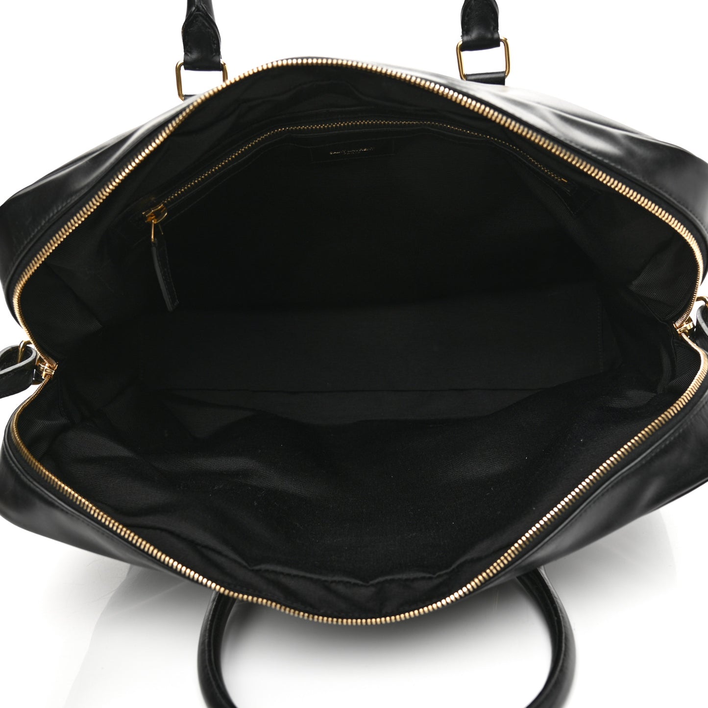 Calfskin Small Classic Duffle Briefcase Black