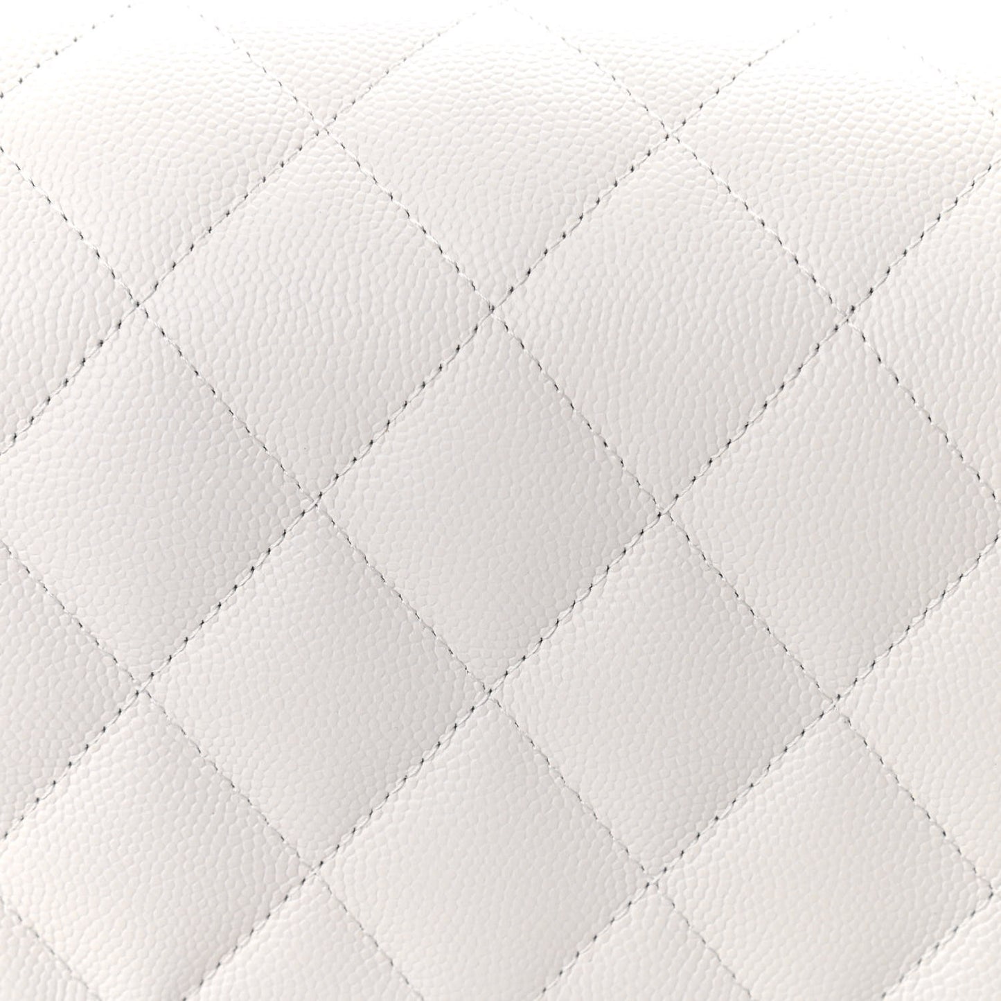 Caviar Quilted Jumbo Double Flap White