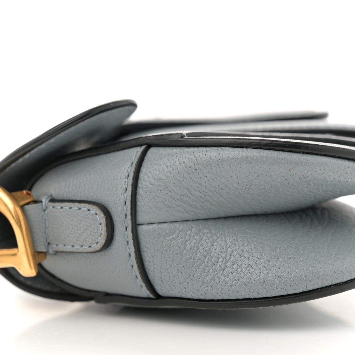 Goatskin Micro Saddle Bag Cloud Blue