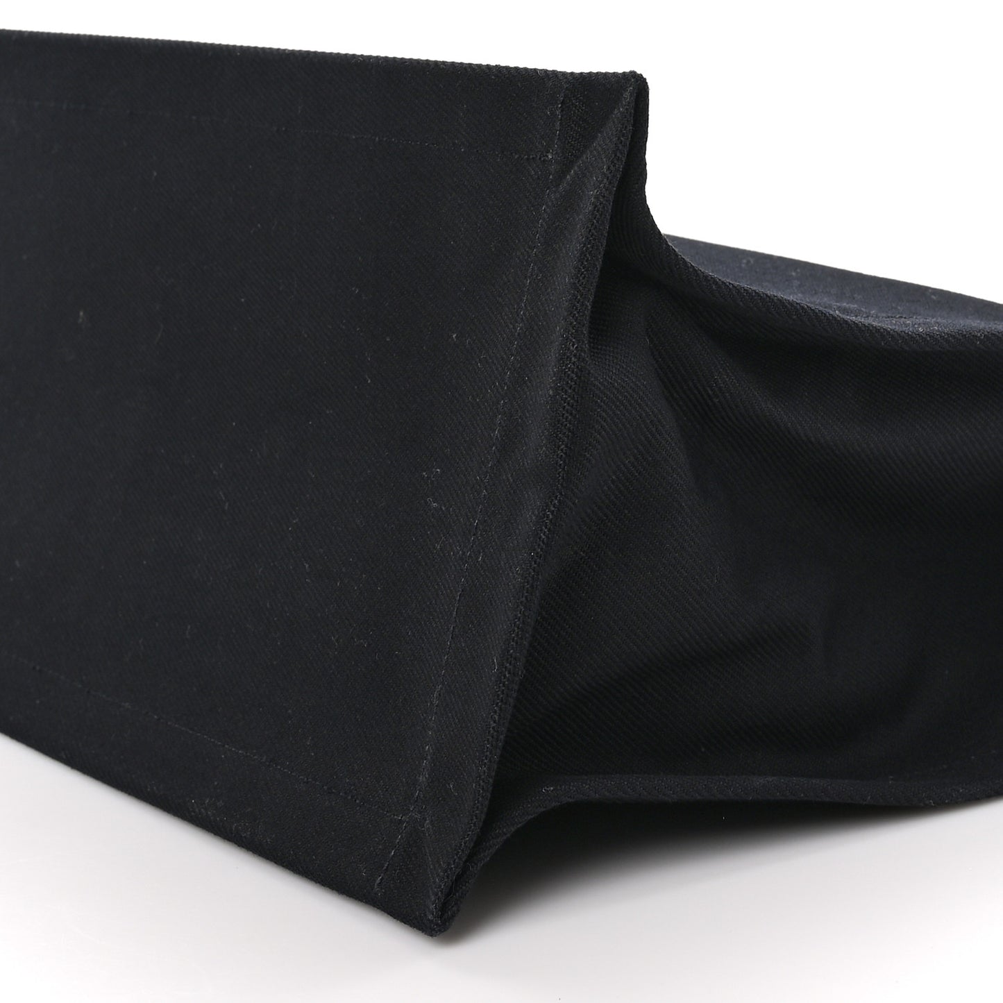 Linen Calfskin Rive Gauche Tote Black