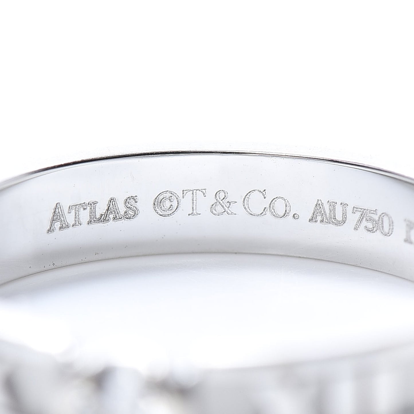 18K White Gold Diamond Atlas Solitaire Band Ring 52 6