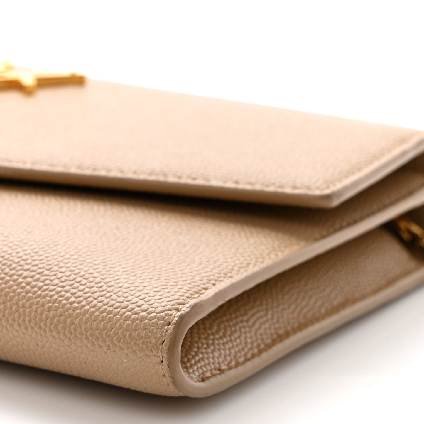 Grain De Poudre Monogram Uptown Chain Wallet Dark Beige